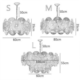 Moderne Gnistskivelysekrone Fyrverkeri Glassanhengslampe Hjemdekobelysning
