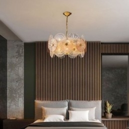 Moderne Gnistskivelysekrone Fyrverkeri Glassanhengslampe Hjemdekobelysning