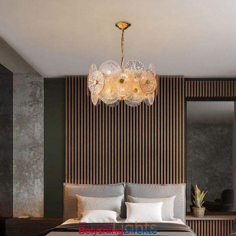 Moderne Gnistskivelysekrone Fyrverkeri Glassanhengslampe Hjemdekobelysning