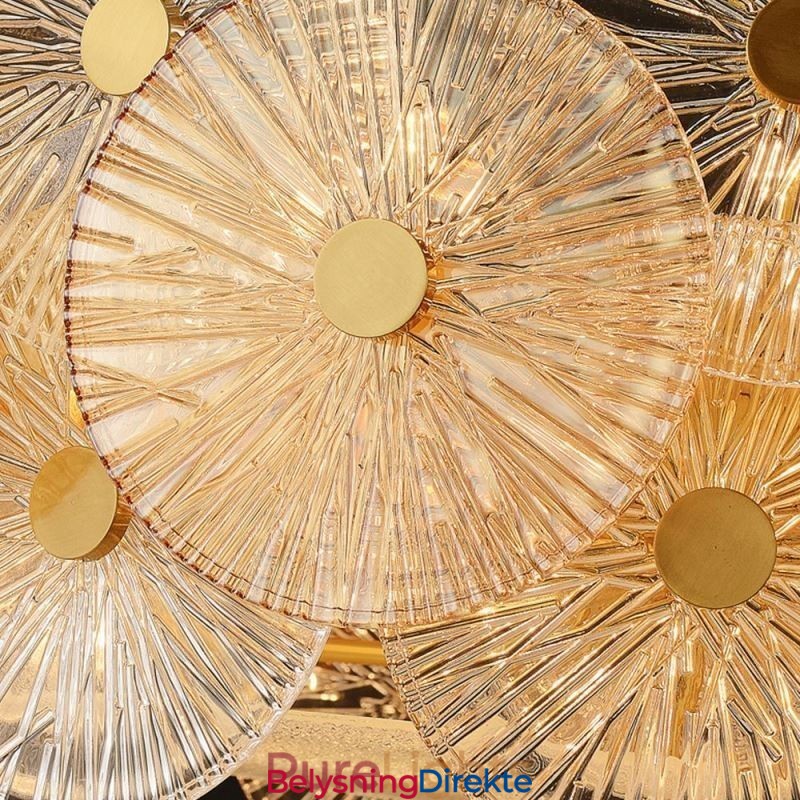 Moderne Gnistskivelysekrone Fyrverkeri Glassanhengslampe Hjemdekobelysning