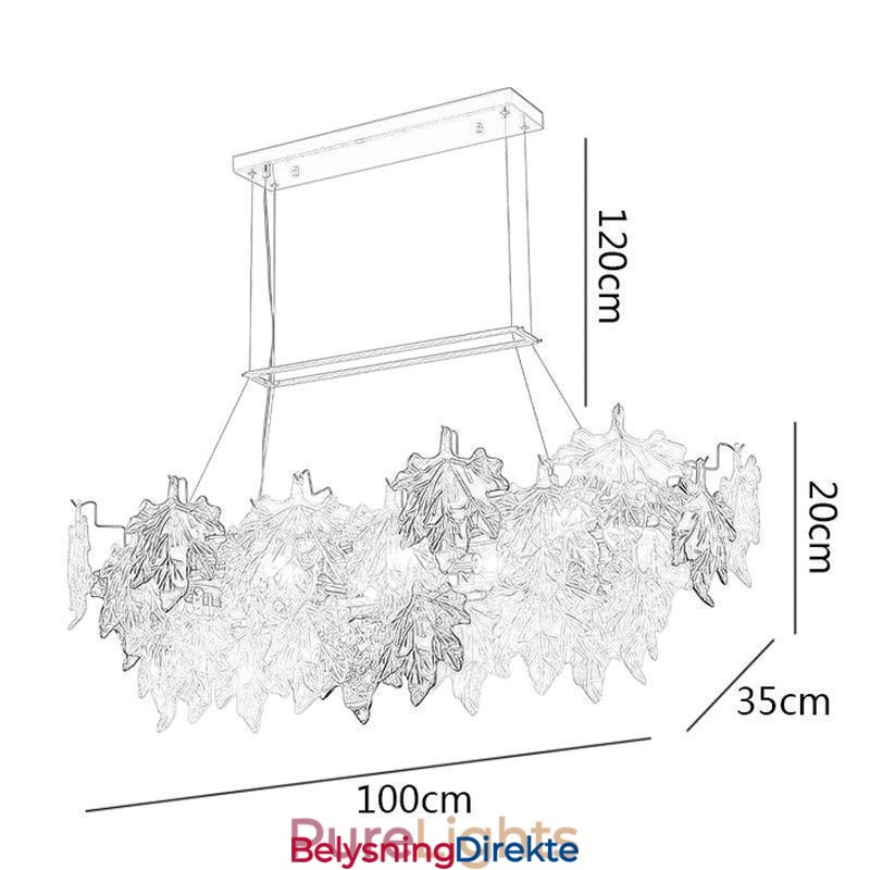 Maple Leaf Pendellampe Hjemmedekor Glassbelysning