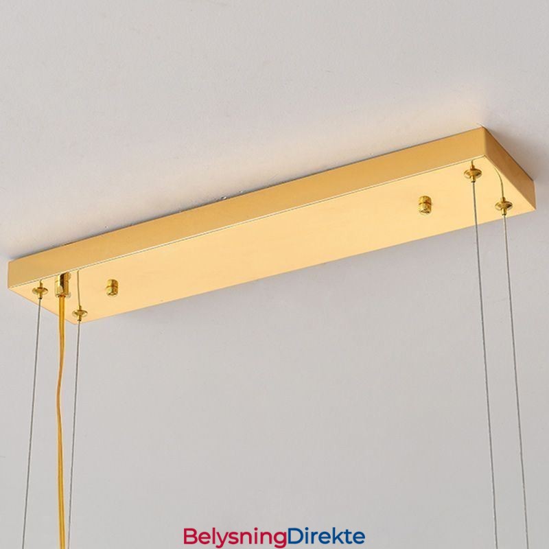 Kunstnerisk Glasslysekrone Med Fjær, Oval Anhengslampe