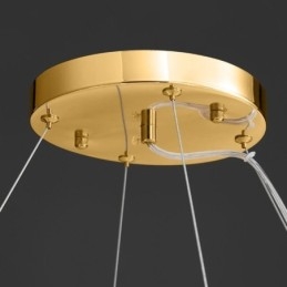 Kunstnerisk Glasslysekrone Med Fjær, Rund Anhengslampe