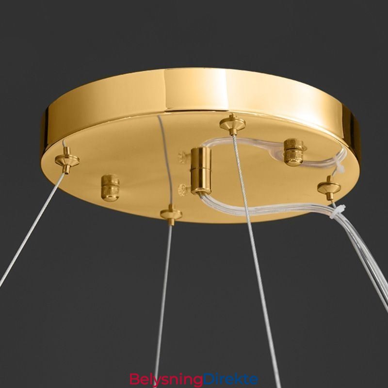 Kunstnerisk Glasslysekrone Med Fjær, Rund Anhengslampe