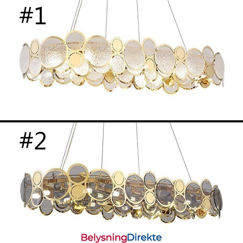 Europeisk Glasslysekrone Kreativ Luksuriøs Anhengslampe