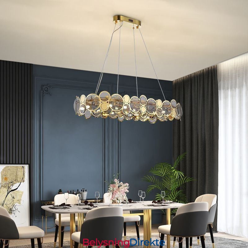 Europeisk Glasslysekrone Kreativ Luksuriøs Anhengslampe