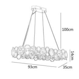 Europeisk Glasslysekrone Kreativ Luksuriøs Anhengslampe