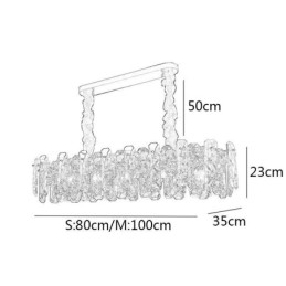 Moderne Glass Pendellampe Luksuriøs Hengende Belysningsarmatur For Spisestue