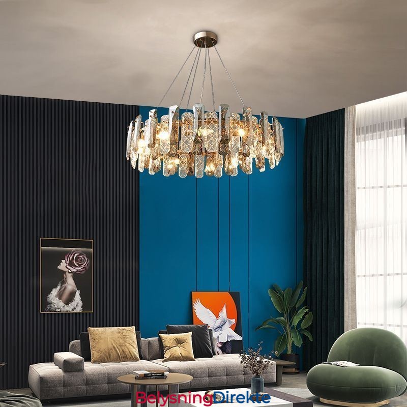 Europeisk Glass Pendellampe Luksuriøs Hengelampe