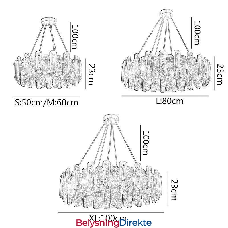Europeisk Glass Pendellampe Luksuriøs Hengelampe