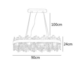 Lys Luksuriøs Lysekrone Postmoderne Glassanhengslampe