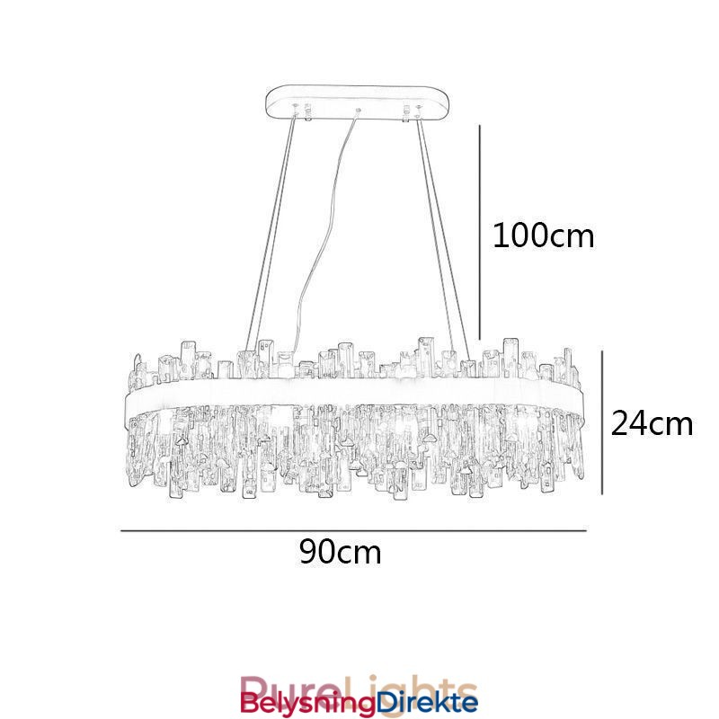 Lys Luksuriøs Lysekrone Postmoderne Glassanhengslampe