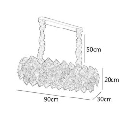 Europeisk Glasslysekrone Kreativ Lys Luksuriøs Anhengsbelysning