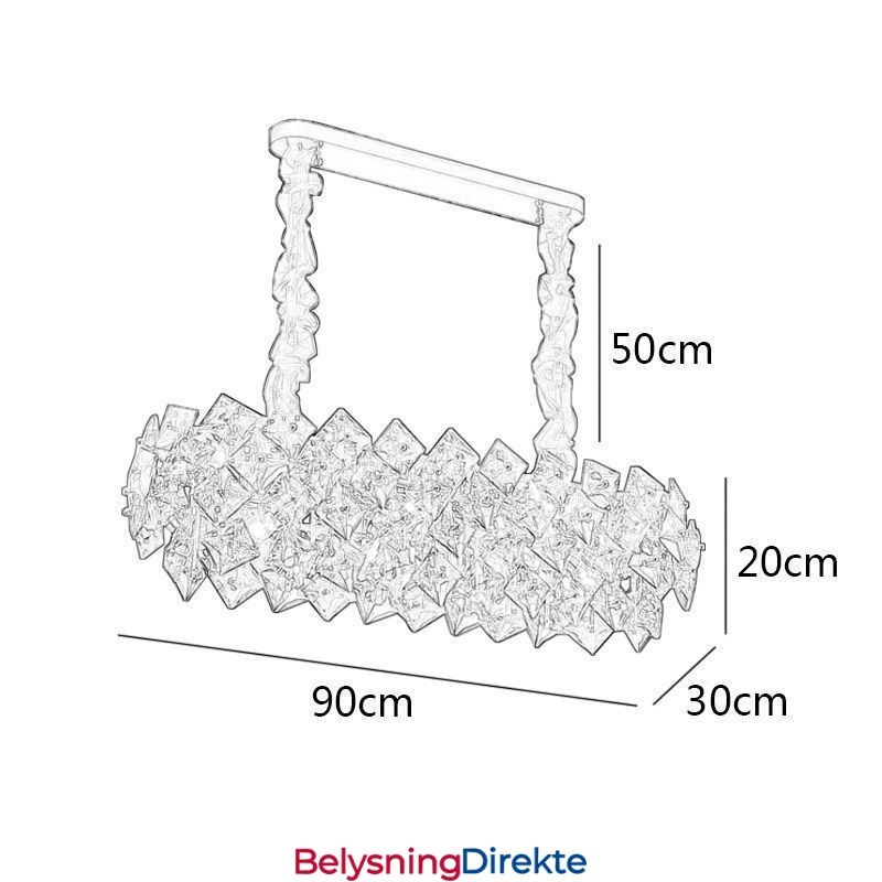 Europeisk Glasslysekrone Kreativ Lys Luksuriøs Anhengsbelysning