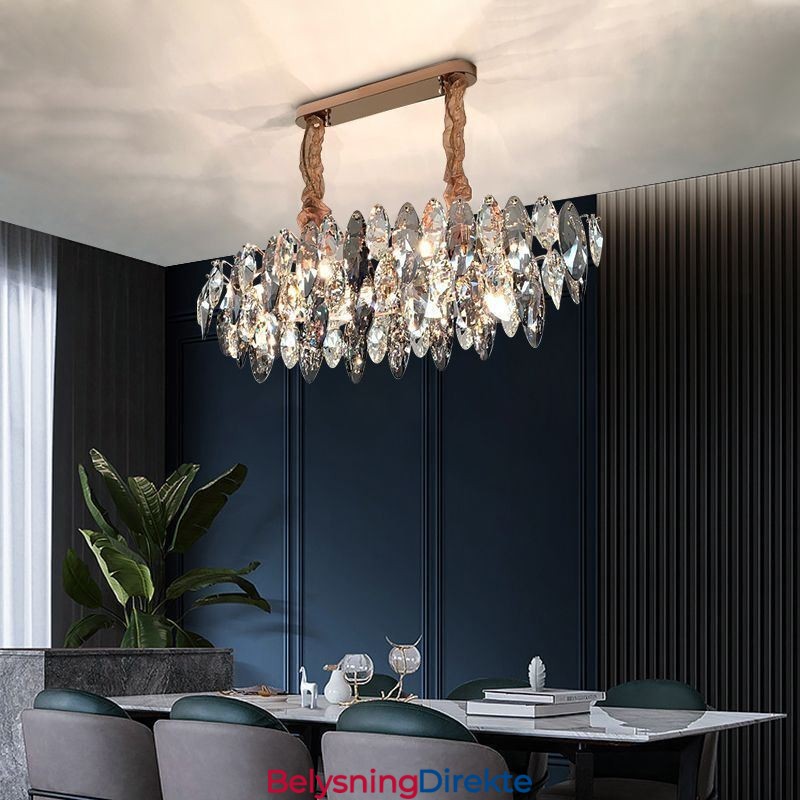 Luksuriøs Pendellampe Til Hjemmeinnredning I Glass Til Stue