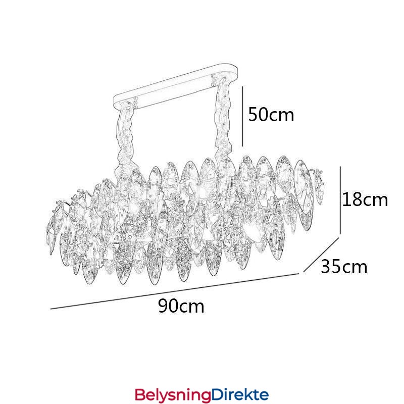 Luksuriøs Pendellampe Til Hjemmeinnredning I Glass Til Stue