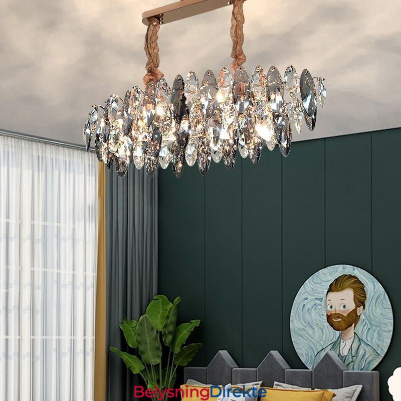 Luksuriøs Pendellampe Til Hjemmeinnredning I Glass Til Stue