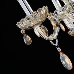 3 Lys I Palassstil Med Glasslysekrone Og Stearinlyspære