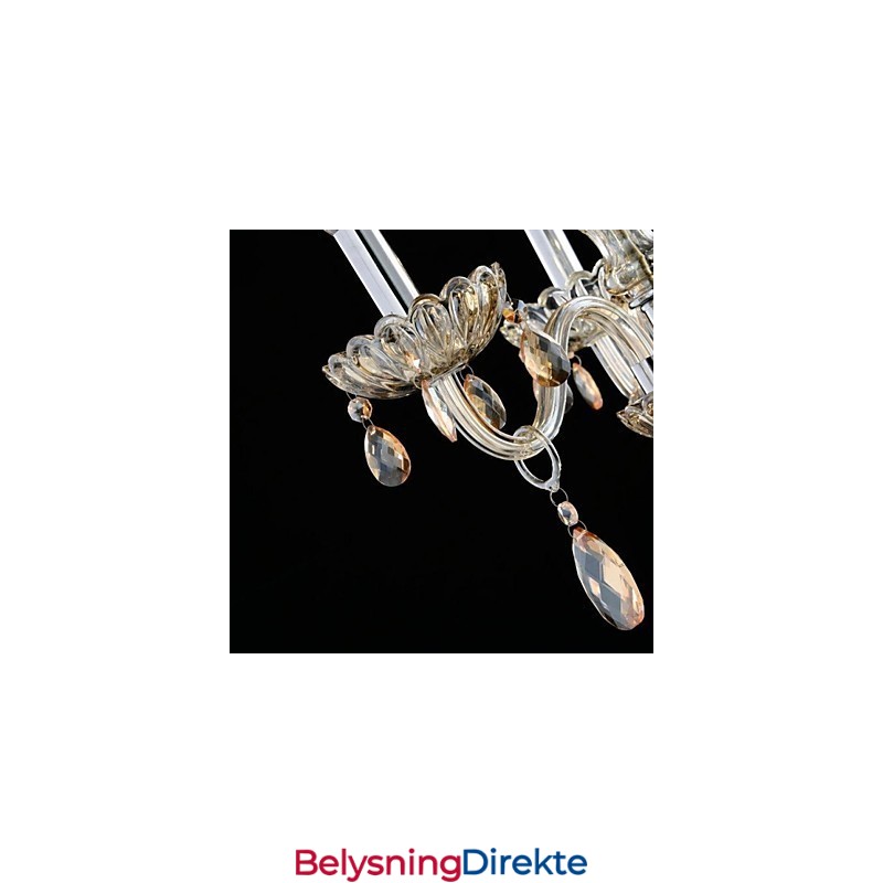 3 Lys I Palassstil Med Glasslysekrone Og Stearinlyspære