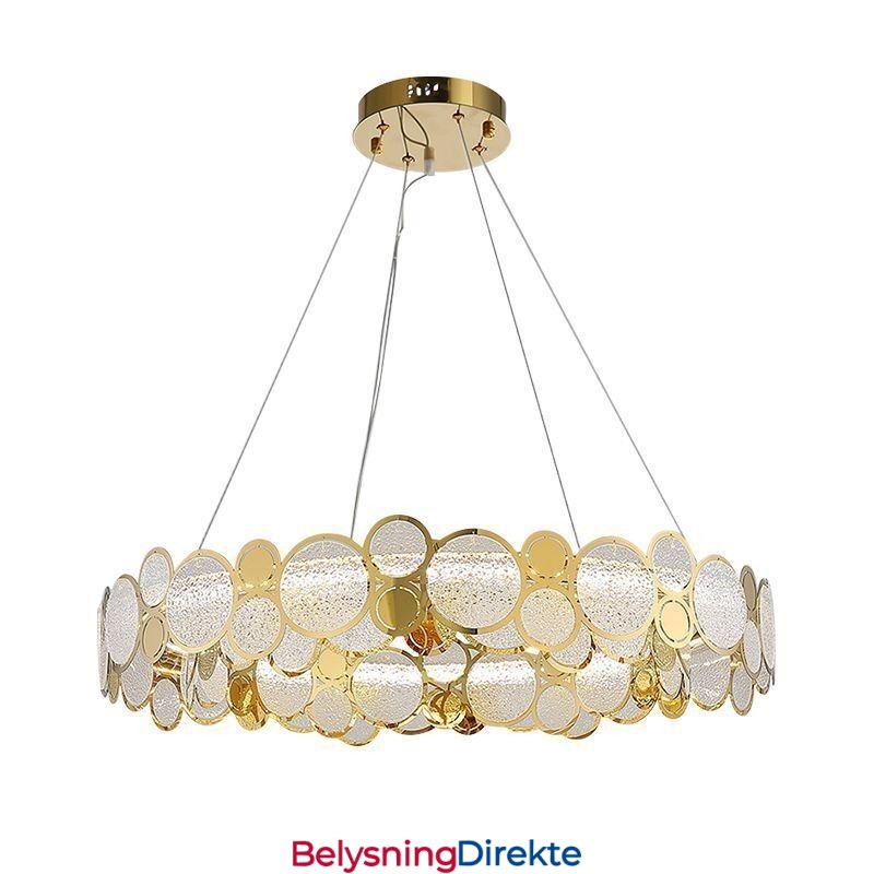 Kreativ Lysekron I Europeisk Glass Luksuriøs Anhengslampe