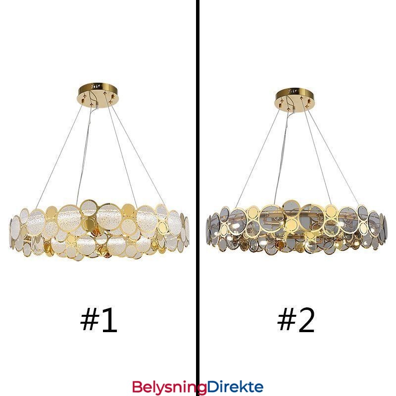 Kreativ Lysekron I Europeisk Glass Luksuriøs Anhengslampe