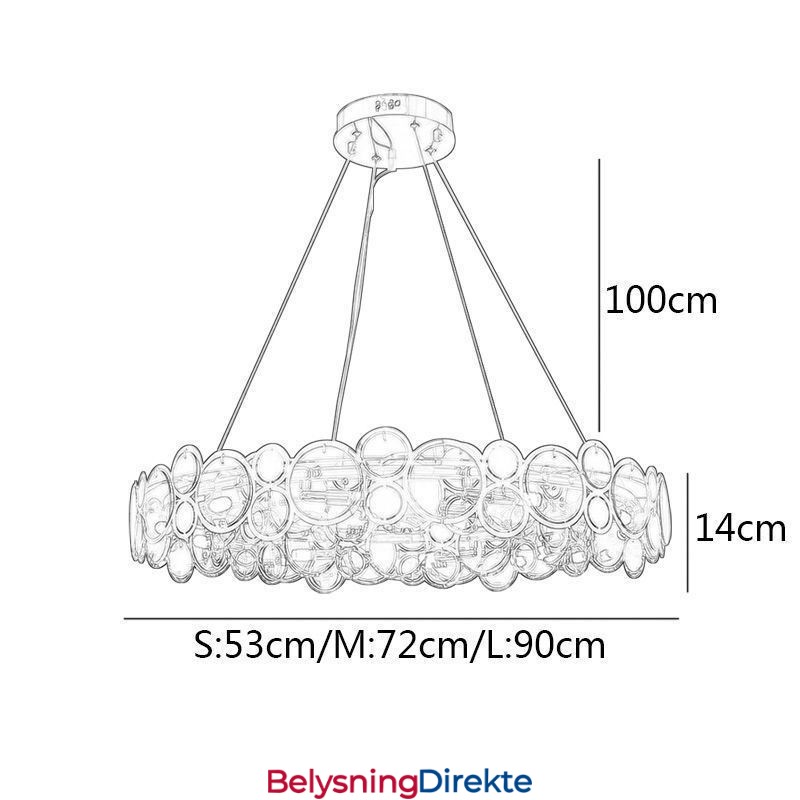 Kreativ Lysekron I Europeisk Glass Luksuriøs Anhengslampe