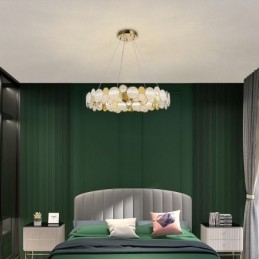 Kreativ Lysekron I Europeisk Glass Luksuriøs Anhengslampe