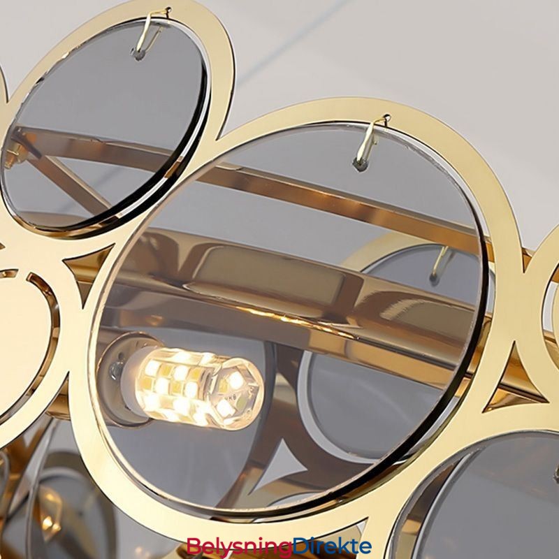 Kreativ Lysekron I Europeisk Glass Luksuriøs Anhengslampe