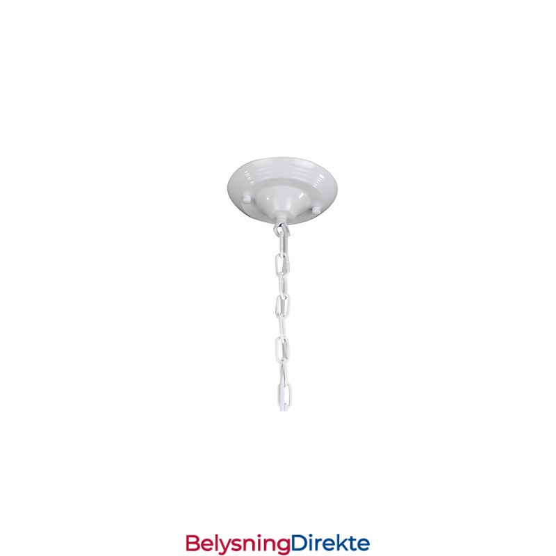 Lysekrone I Ministil I Landlig Garasje, Hvit + Blå Glasslamper