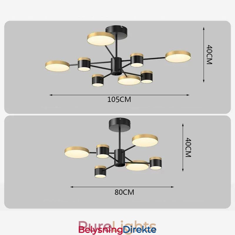 Lysekrone Med Stjerneprojeksjon Og Anhengslampe