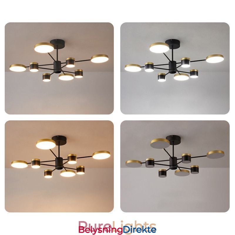 Lysekrone Med Stjerneprojeksjon Og Anhengslampe