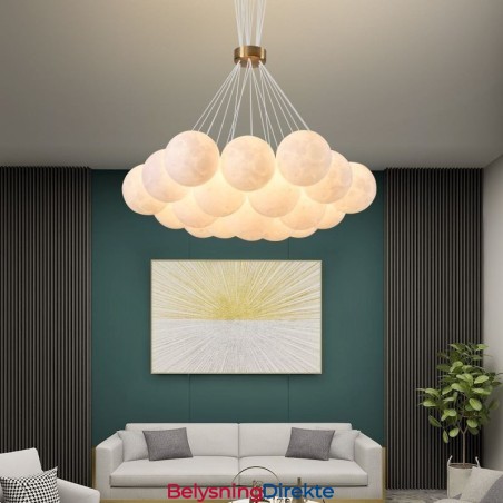 Moon Bubble Chandelier Moderne 3D-Printet Baller Pendellampe
