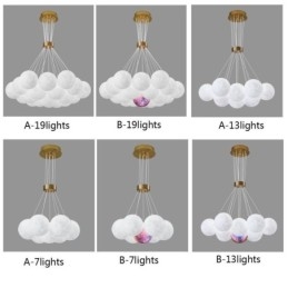 Moon Bubble Chandelier Moderne 3D-Printet Baller Pendellampe