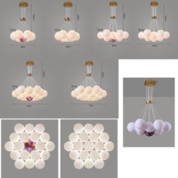 Moon Bubble Chandelier Moderne 3D-Printet Baller Pendellampe