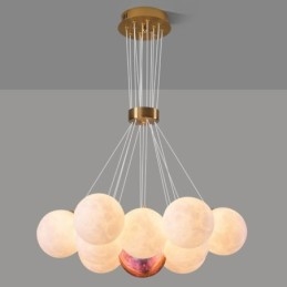 Moon Bubble Chandelier Moderne 3D-Printet Baller Pendellampe
