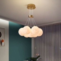 Moon Bubble Chandelier Moderne 3D-Printet Baller Pendellampe