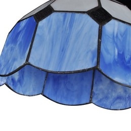 Lysekrone I Ministil I Landlig Garasje, Hvit + Blå Glasslamper