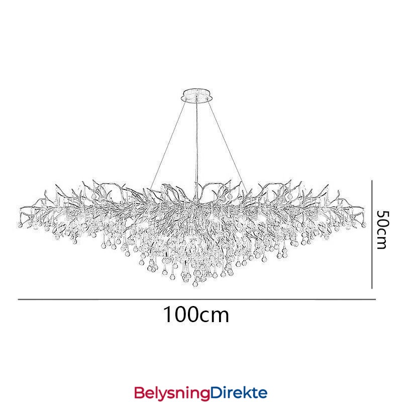 Luksuriøs Krystalllysekrone Gull Moderne Takhengelampe Spisestue