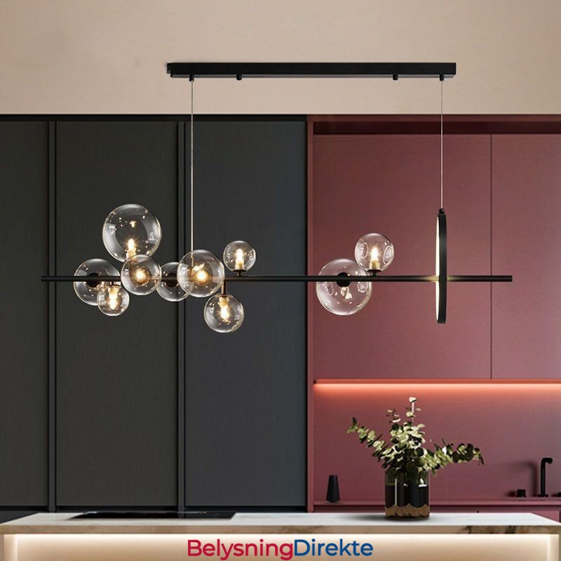 Moderne Glassboble-Anhengslampe Med G9-Pærer, Lysekrone