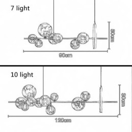 Moderne Glassboble-Anhengslampe Med G9-Pærer, Lysekrone