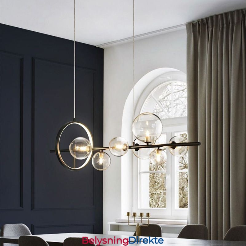 Moderne Glassboble-Anhengslampe Med G9-Pærer, Lysekrone