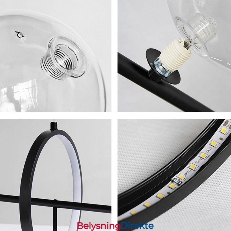 Moderne Glassboble-Anhengslampe Med G9-Pærer, Lysekrone