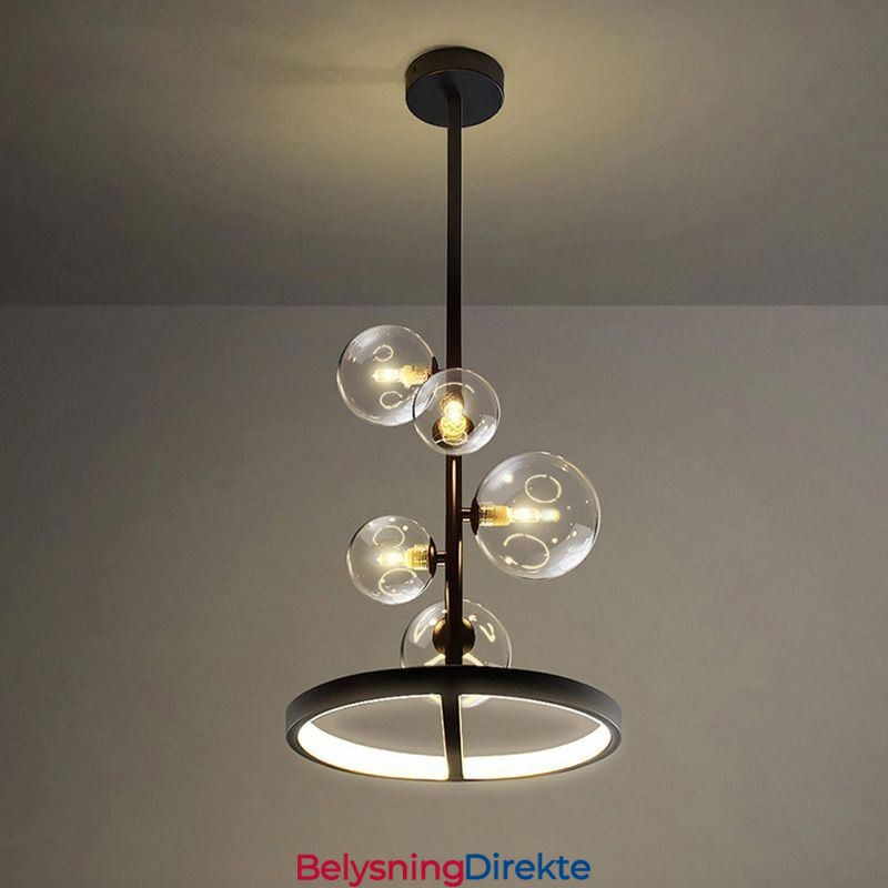 Moderne Hengende Lysarmatur Lysekrone Glass Boble Anhengslampe