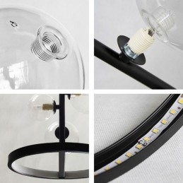 Moderne Hengende Lysarmatur Lysekrone Glass Boble Anhengslampe