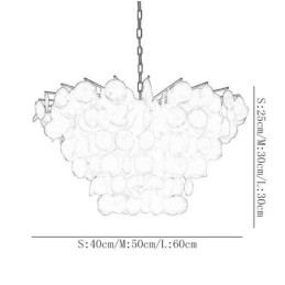 Rund Lagdelt Hengende Lysekrone Med Naturlig Skjell, Spisestue