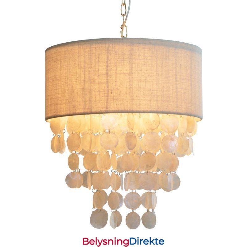 Moderne Pendellampe Med Maneter Og Skjell Med Sylinderskjerm