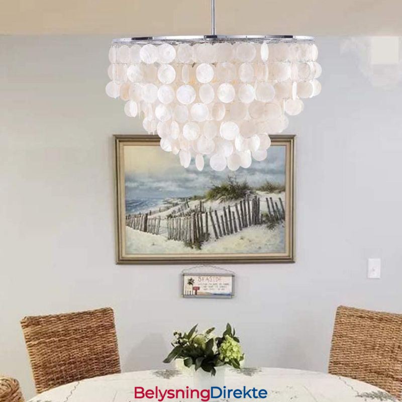 Europeisk Skjell Pendellampe Moderne Hengende Lampe