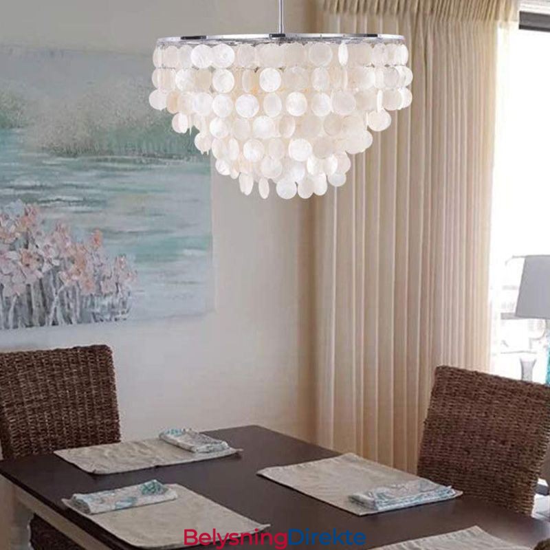 Europeisk Skjell Pendellampe Moderne Hengende Lampe