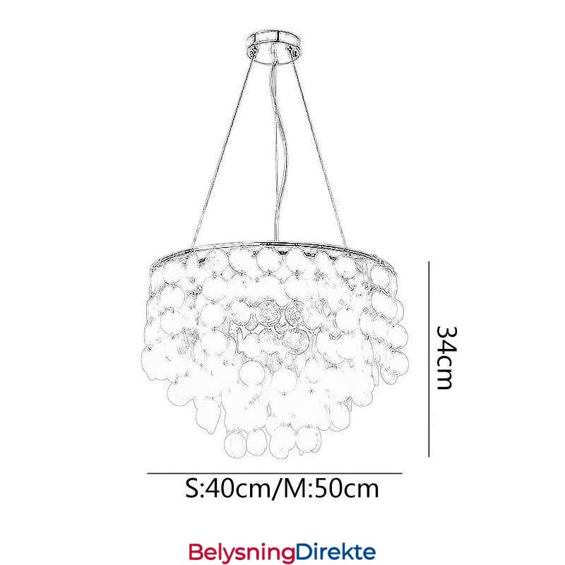 Moderne Hvit Skalllampe I Tak, Pendellampe, Lysekrone