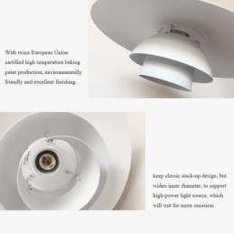 Hvit Aluminiums Pendellampe Moderne Lysekrone Justerbar Hengende Lysarmatur